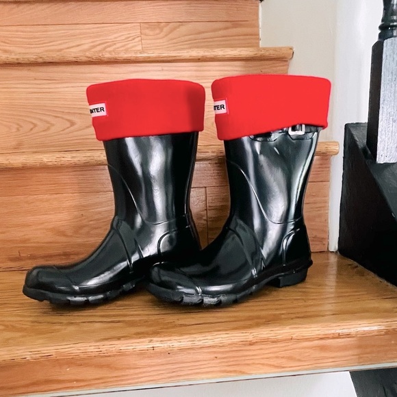 HUNTER kids classic glossy Blk rain boots - Picture 4 of 4